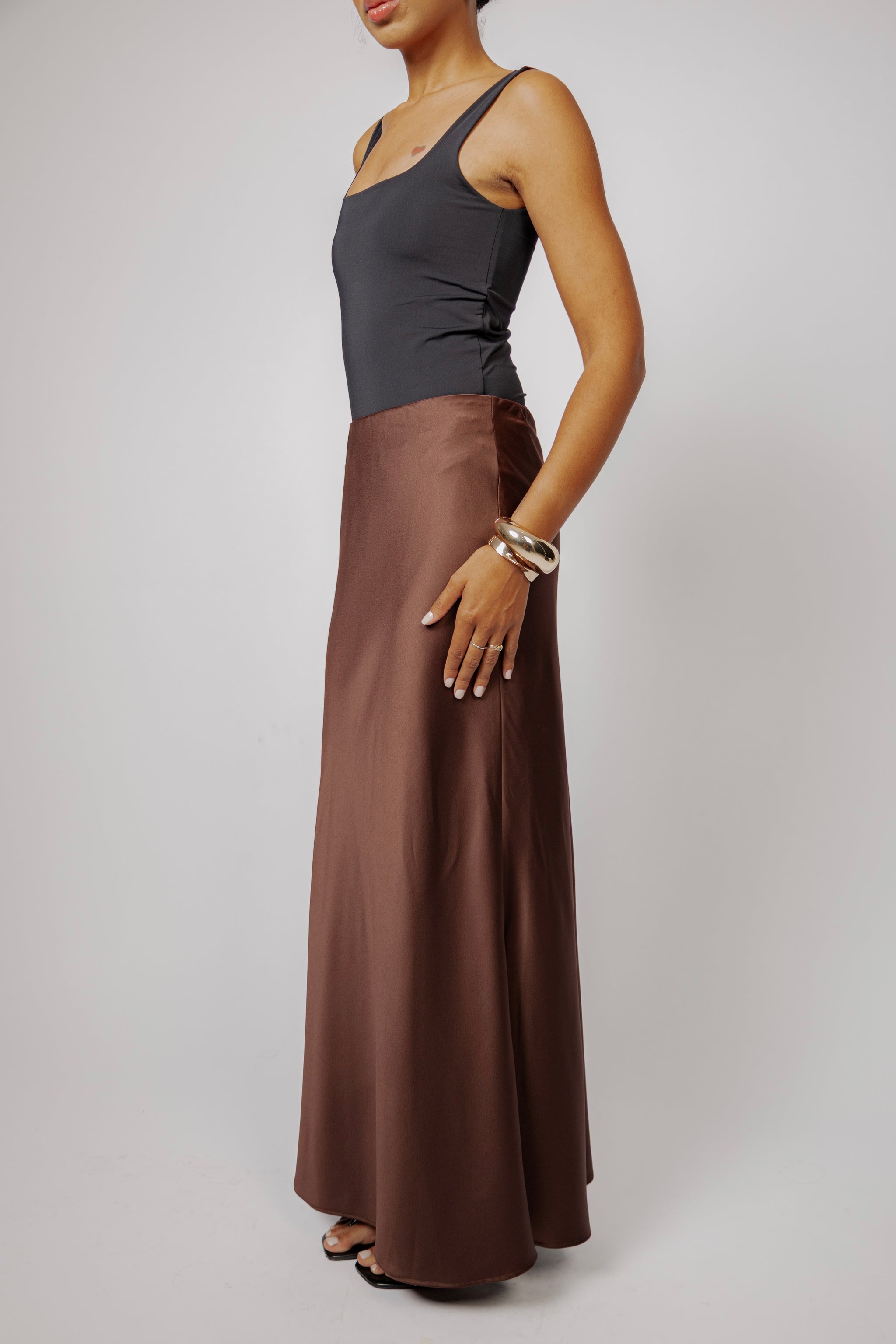 Saia Midi Melissa - Marrom